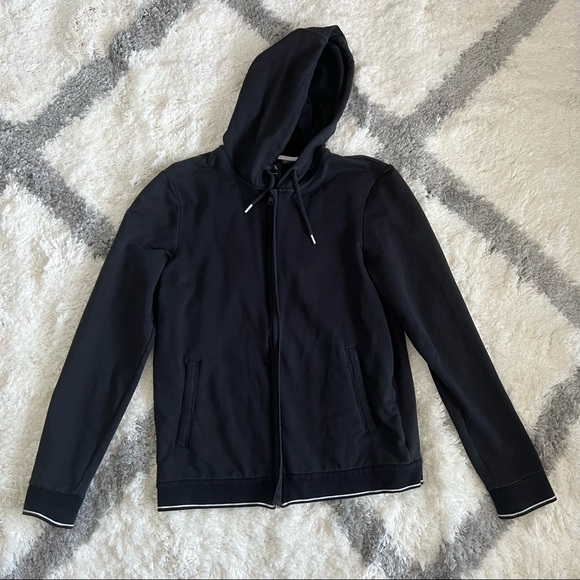 Armani Exchange Mens Black Zip Up Hoodie - Picture 1 of 4